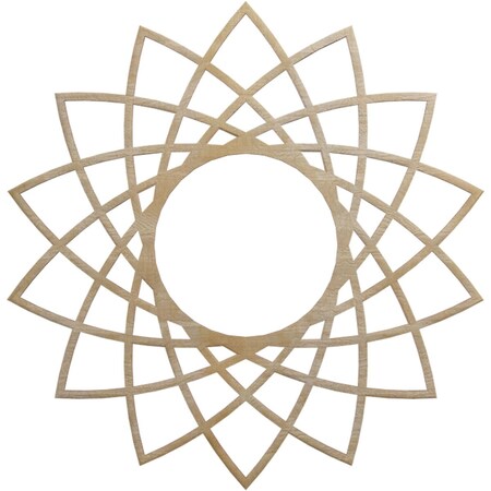 Ekena Millwork Eleanor Wood Fretwork Pierced Ceiling Medallion, Birch, 22"OD x 8 1/2"ID x 1/4"T CMWP22X22X0250EABI